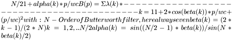 $ a(k) = cos(\beta(k)) $
