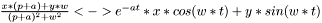 $ \frac{x*(p+a)+y*w}{(p+a)^2 + w^2} <-> e^{-at}*x*cos(w*t) + y* sin(w*t) $